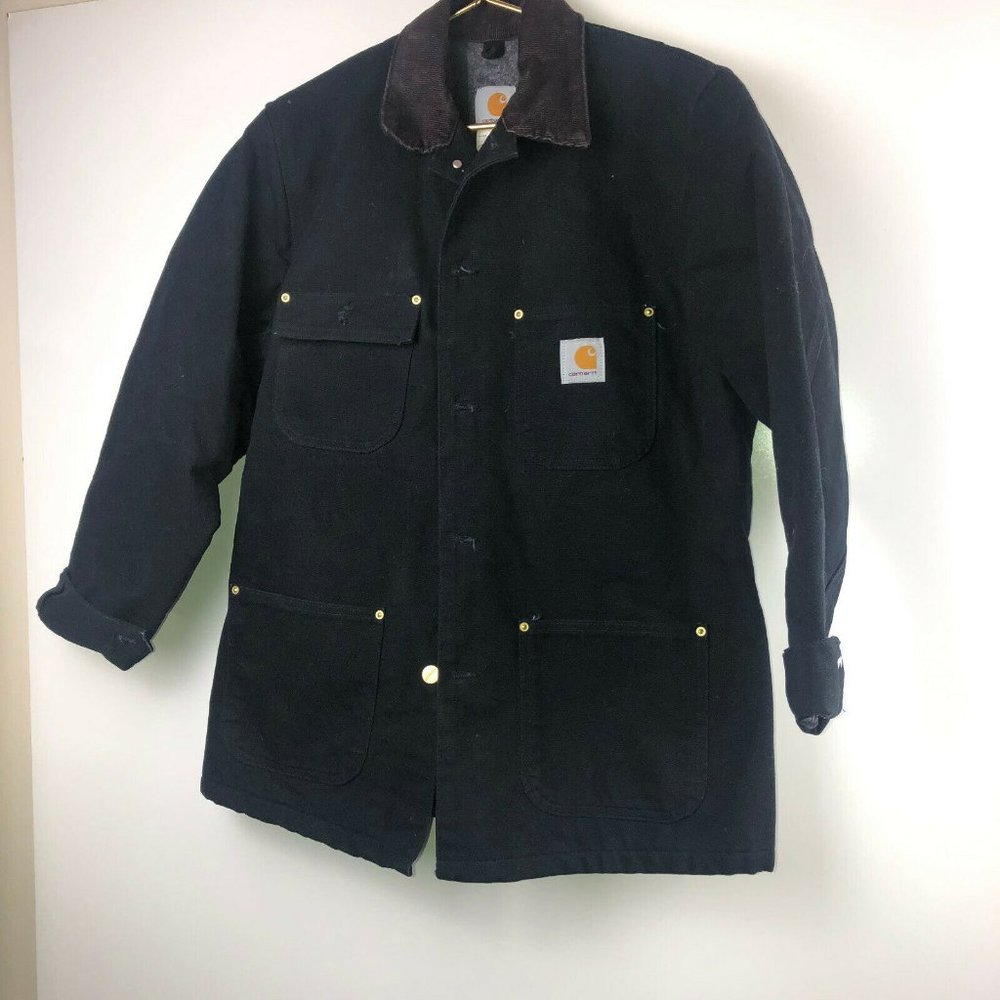 Carhartt Black Duck Chore Coat Blanket Lined - Picture 10 of 11